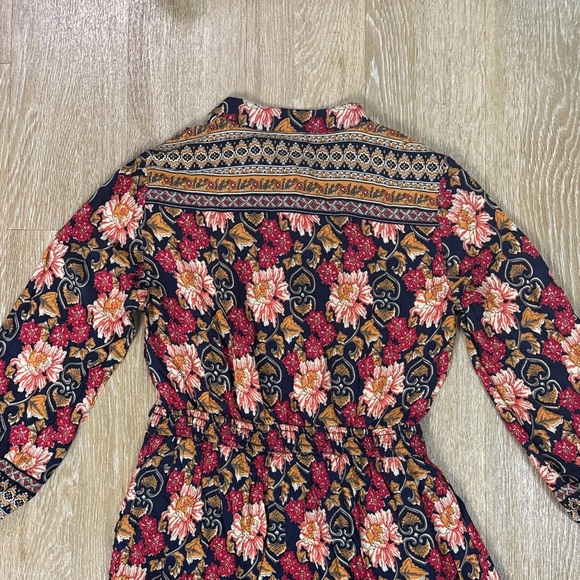 ANTHROPOLOGIE Othilia Cindy Maxi Dress Floral Colorful Boho Long Sleeve size M - Picture 10 of 12